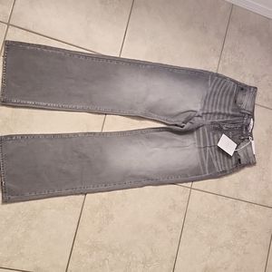 7/27 Kancan gray wide leg jeans with no distressing